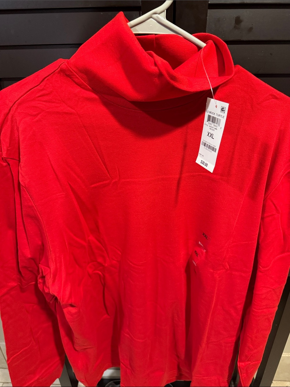 Club Room Red Long Sleeve Turtleneck Shirt
